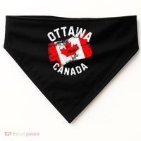 Ottawa Canada Ontario Canadian Maple Leaf Flag USA-Made Doggie Bandana thumb 0