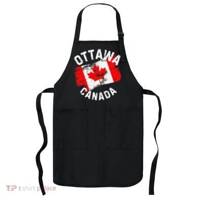 Ottawa Canada Ontario Canadian Maple Leaf Flag Apron
