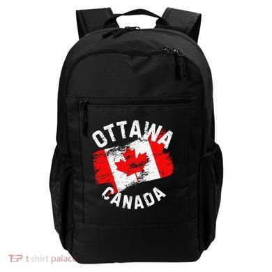 Ottawa Canada Ontario Canadian Maple Leaf Flag Backpack