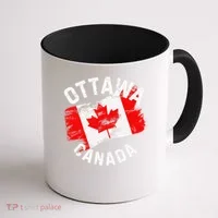 Ottawa Canada Ontario Canadian Maple Leaf Flag Coffee Mug thumb 1