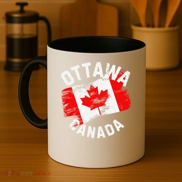 Ottawa Canada Ontario Canadian Maple Leaf Flag Coffee Mug