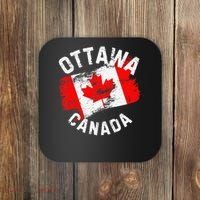 Ottawa Canada Ontario Canadian Maple Leaf Flag Coaster thumb 0