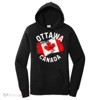 Ottawa Canada Ontario Canadian Maple Leaf Flag Women's Hoodie thumb 0