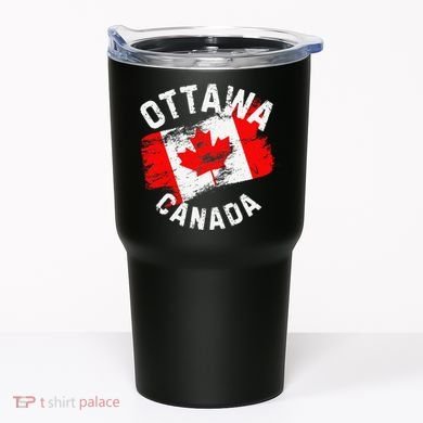 Ottawa Canada Ontario Canadian Maple Leaf Flag Tumbler