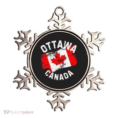 Ottawa Canada Ontario Canadian Maple Leaf Flag Ornament