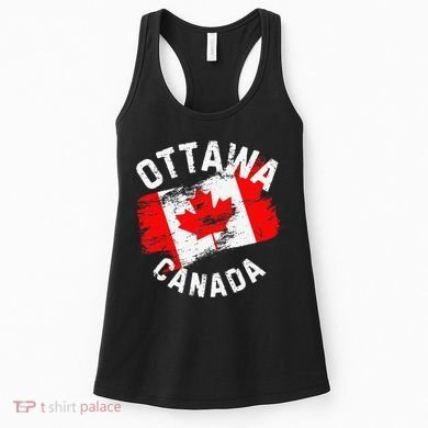 Ottawa Canada Ontario Canadian Maple Leaf Flag Women's Tank Top
