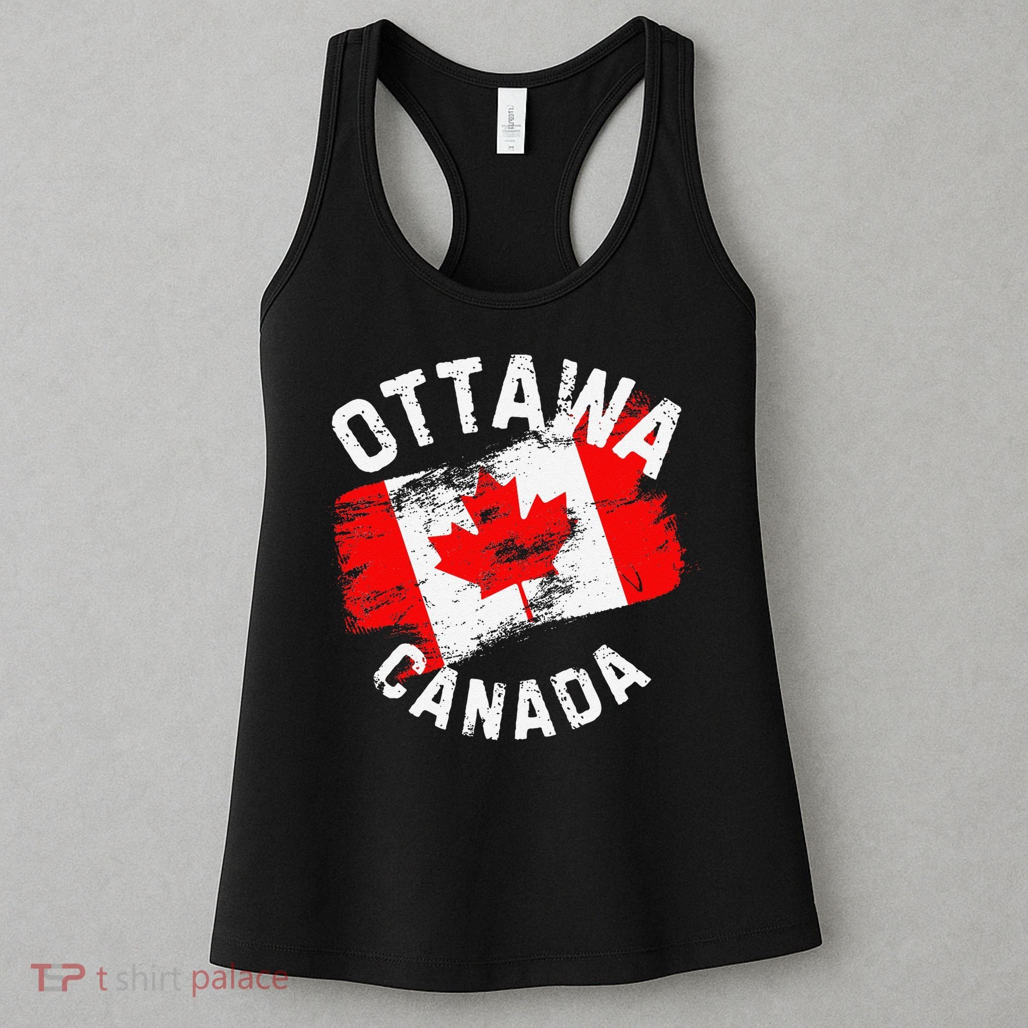 Ottawa Canada Ontario Canadian Maple Leaf Flag Women's Tank Top