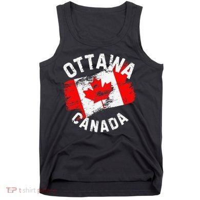 Ottawa Canada Ontario Canadian Maple Leaf Flag Tank Top