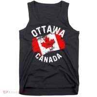 Ottawa Canada Ontario Canadian Maple Leaf Flag Tank Top thumb 0