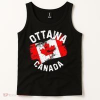 Ottawa Canada Ontario Canadian Maple Leaf Flag Tank Top thumb 2