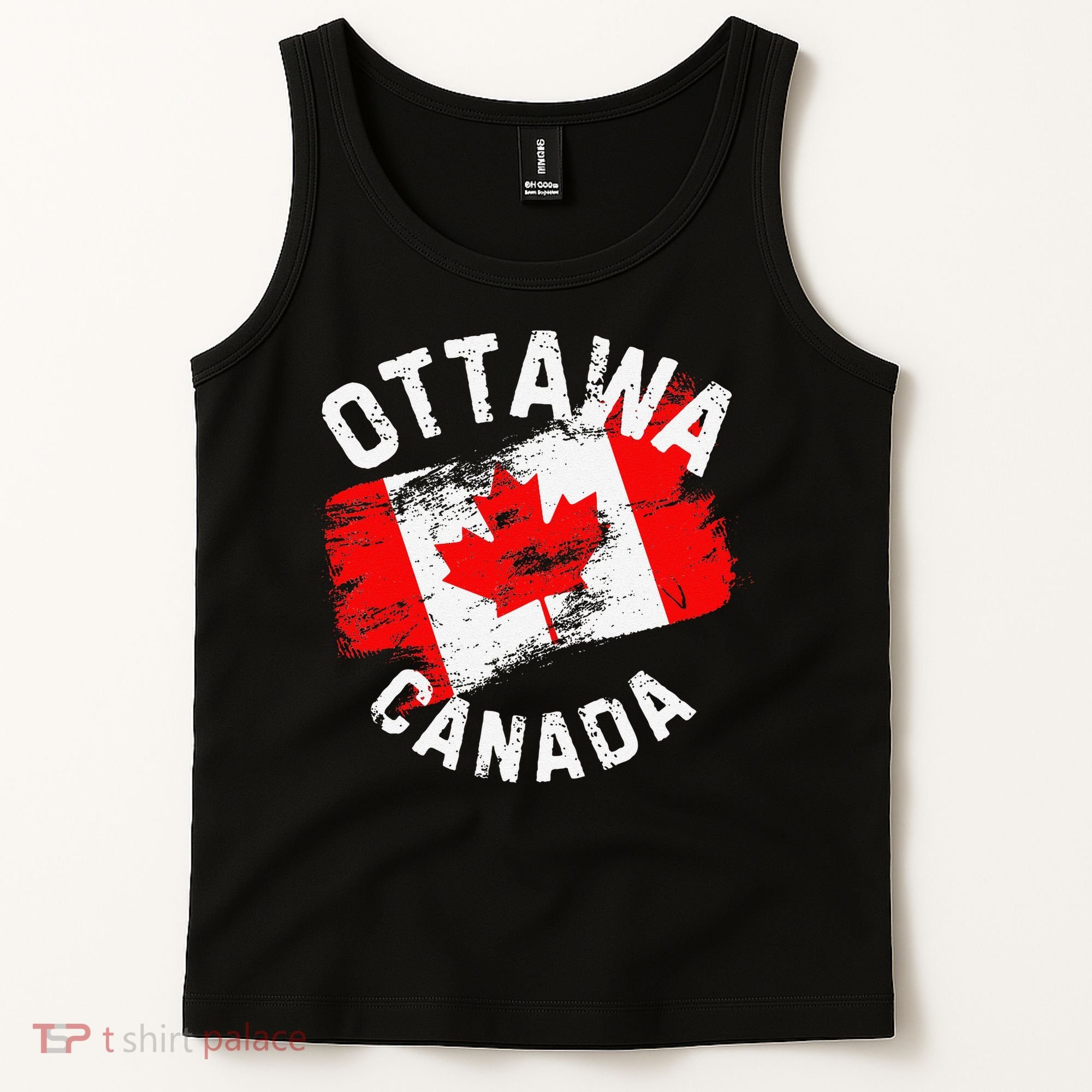 Ottawa Canada Ontario Canadian Maple Leaf Flag Tank Top