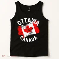 Ottawa Canada Ontario Canadian Maple Leaf Flag Tank Top thumb 2
