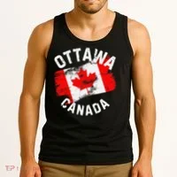 Ottawa Canada Ontario Canadian Maple Leaf Flag Tank Top thumb 3