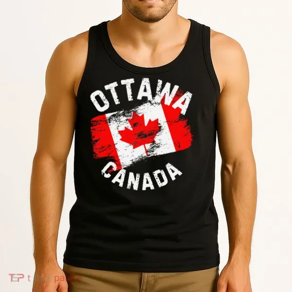 Ottawa Canada Ontario Canadian Maple Leaf Flag Tank Top