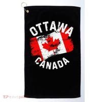 Ottawa Canada Ontario Canadian Maple Leaf Flag Golf Towel thumb 0