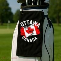 Ottawa Canada Ontario Canadian Maple Leaf Flag Golf Towel thumb 2