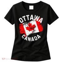 Ottawa Canada Ontario Canadian Maple Leaf Flag Women's T-Shirt thumb 0