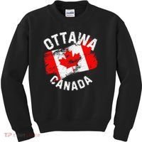 Ottawa Canada Ontario Canadian Maple Leaf Flag Kids Sweatshirt thumb 0