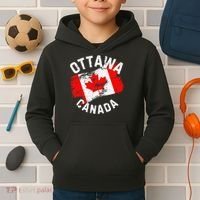 Ottawa Canada Ontario Canadian Maple Leaf Flag Kids Hoodie thumb 2
