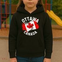 Ottawa Canada Ontario Canadian Maple Leaf Flag Kids Hoodie thumb 3