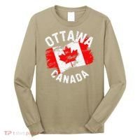 Ottawa Canada Ontario Canadian Maple Leaf Flag Long Sleeve Shirt thumb 0