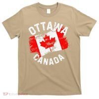 Ottawa Canada Ontario Canadian Maple Leaf Flag T-Shirt thumb 0