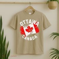 Ottawa Canada Ontario Canadian Maple Leaf Flag T-Shirt thumb 2