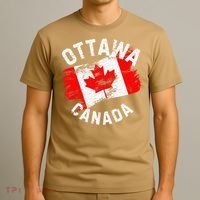 Ottawa Canada Ontario Canadian Maple Leaf Flag T-Shirt thumb 3