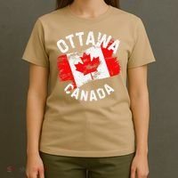 Ottawa Canada Ontario Canadian Maple Leaf Flag T-Shirt thumb 4