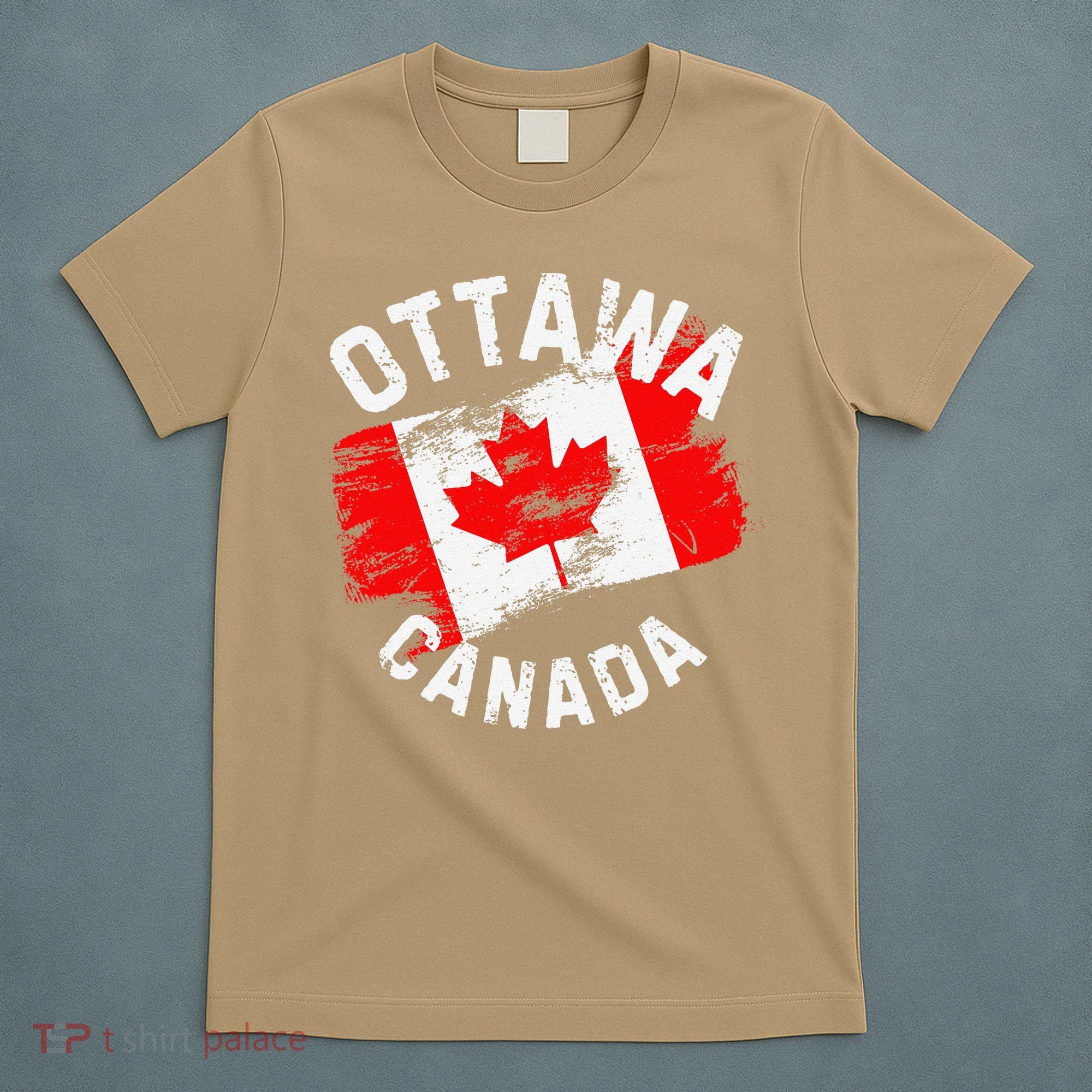 Ottawa Canada Ontario Canadian Maple Leaf Flag T-Shirt