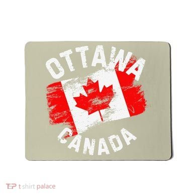 Ottawa Canada Ontario Canadian Maple Leaf Flag Mousepad