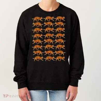 Orange Cat  Orange Tabby Cat lovers pattern Women's Sweatshirt