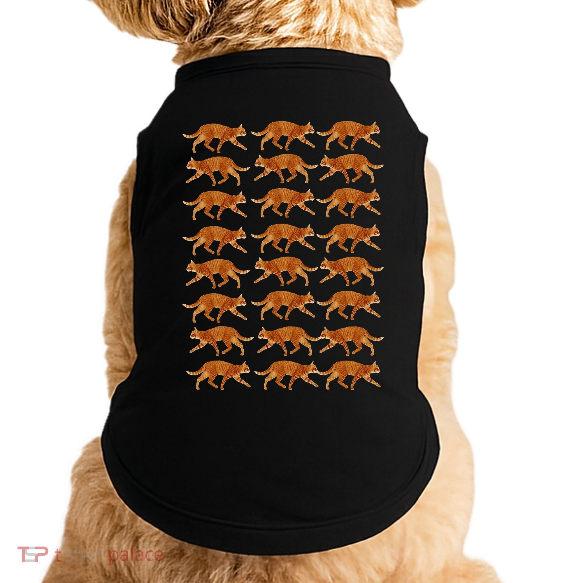 Orange Cat  Orange Tabby Cat lovers pattern Doggie Tank