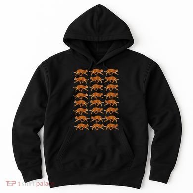 Orange Cat  Orange Tabby Cat lovers pattern Hoodie