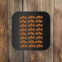 Orange Cat  Orange Tabby Cat lovers pattern Coaster thumb 0