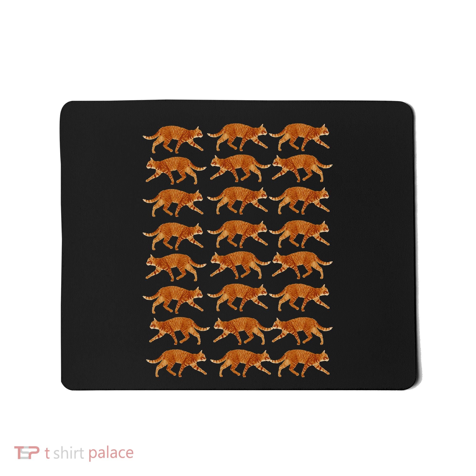 Orange Cat  Orange Tabby Cat lovers pattern Mousepad