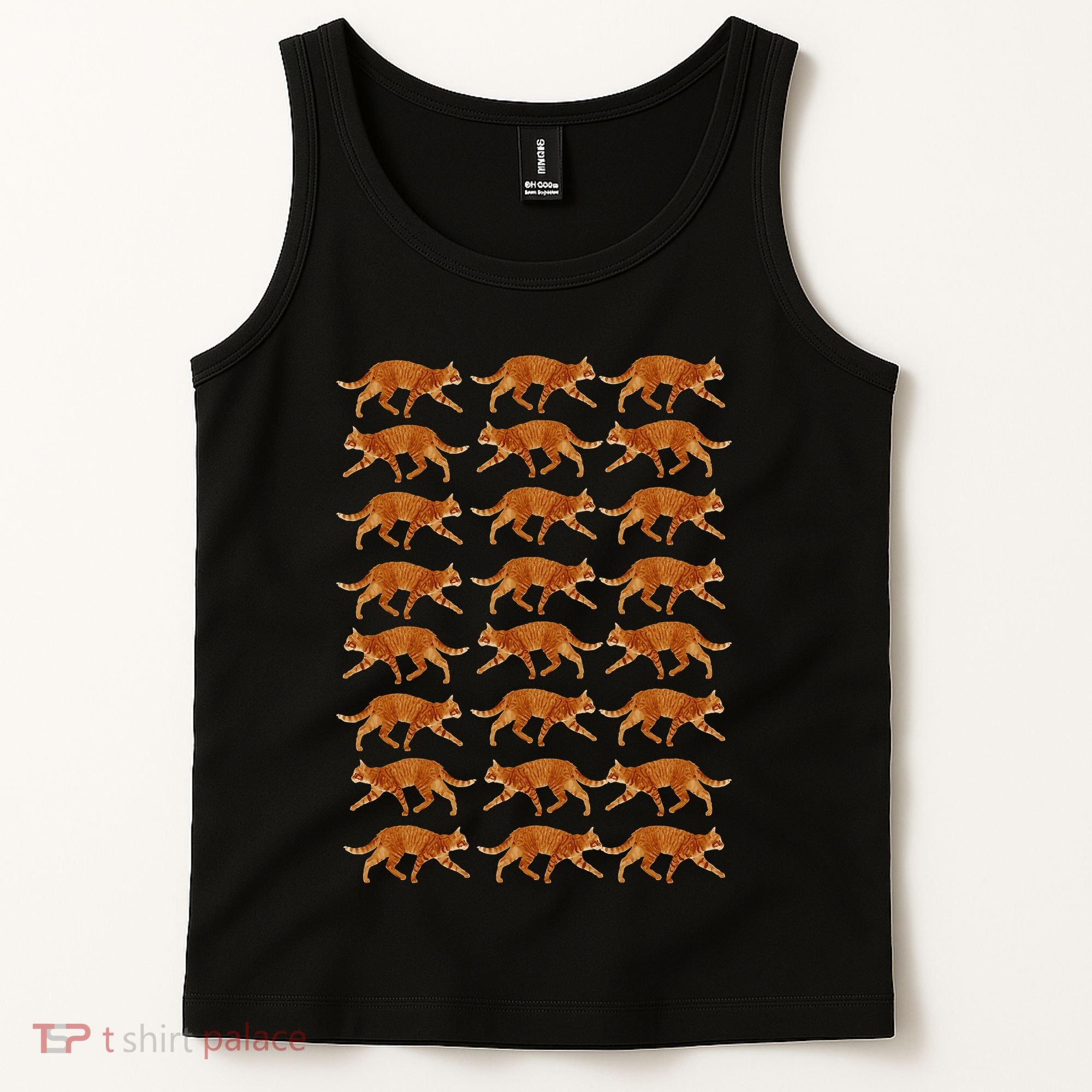 Orange Cat  Orange Tabby Cat lovers pattern Tank Top