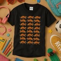 Orange Cat  Orange Tabby Cat lovers pattern Kids T-Shirt thumb 3