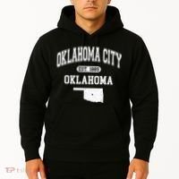 Oklahoma City Oklahoma Est 1889 Varsity Hoodie thumb 2