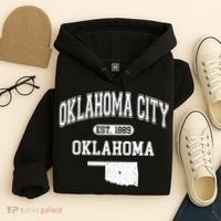 Oklahoma City Oklahoma Est 1889 Varsity Hoodie thumb 4