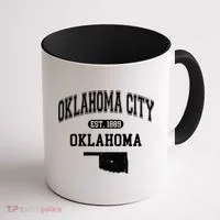 Oklahoma City Oklahoma Est 1889 Varsity Coffee Mug thumb 1