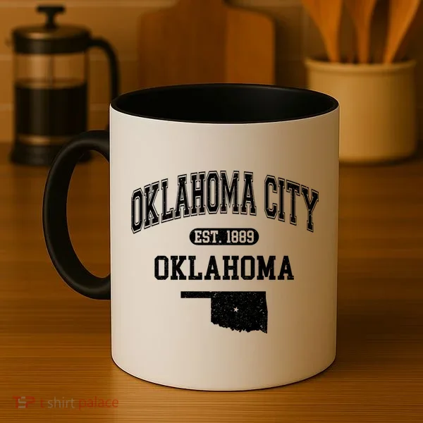 Oklahoma City Oklahoma Est 1889 Varsity Coffee Mug