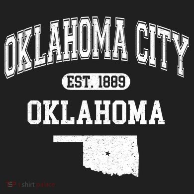Oklahoma City Oklahoma Est 1889 Varsity Urban Oversized Heavyweight T-Shirt