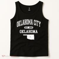 Oklahoma City Oklahoma Est 1889 Varsity Tank Top thumb 2
