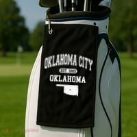 Oklahoma City Oklahoma Est 1889 Varsity Golf Towel thumb 2