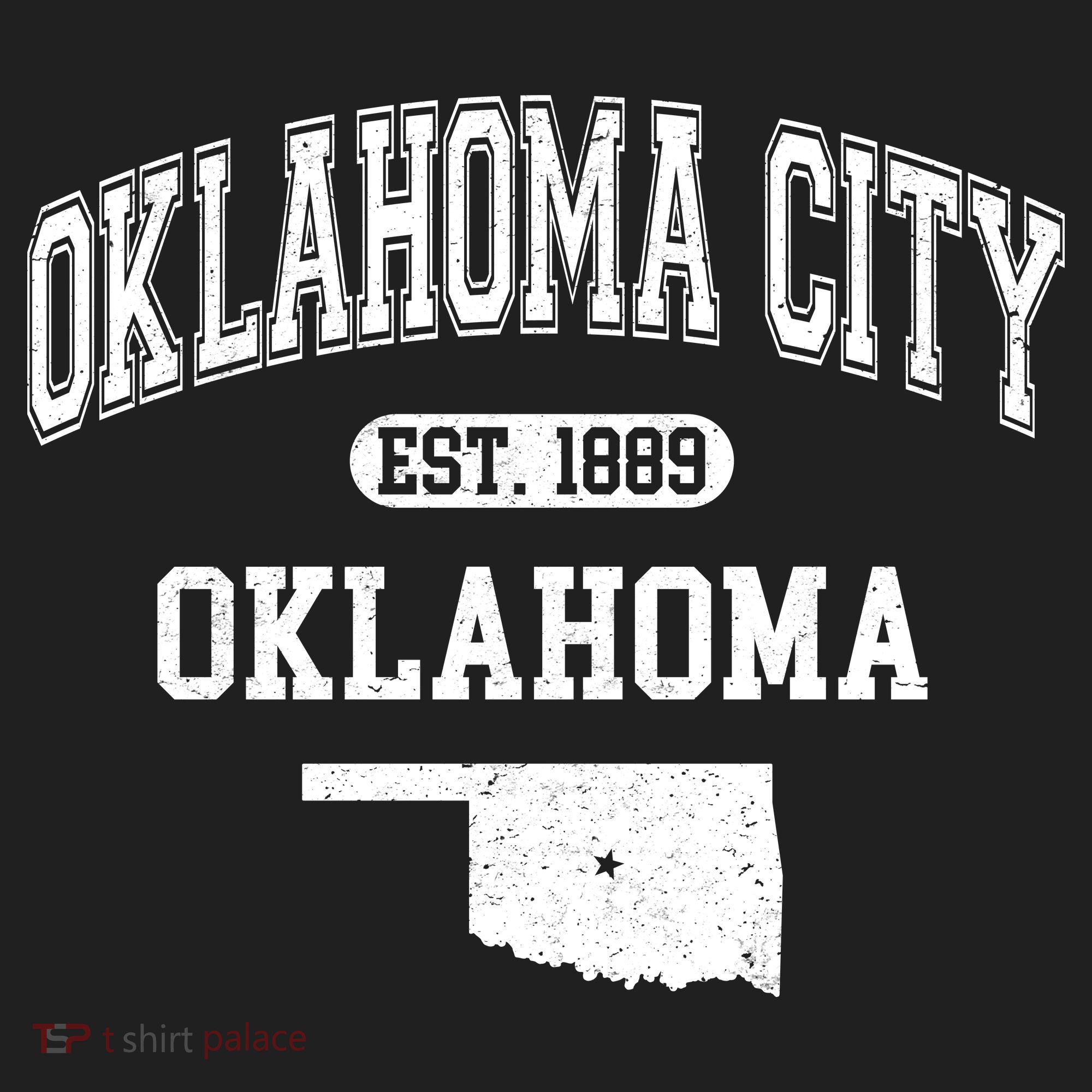 Oklahoma City Oklahoma Est 1889 Varsity Golf Towel