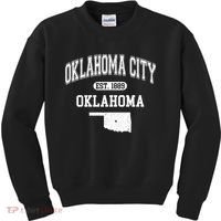 Oklahoma City Oklahoma Est 1889 Varsity Kids Sweatshirt thumb 0