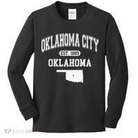Oklahoma City Oklahoma Est 1889 Varsity Kids Long Sleeve Shirt thumb 0