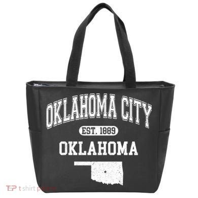 Oklahoma City Oklahoma Est 1889 Varsity Tote Bag