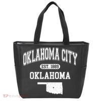 Oklahoma City Oklahoma Est 1889 Varsity Tote Bag thumb 0
